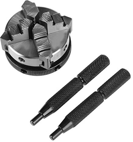Eujgoov Piezas de Torno de Mandril Portabrocas Autocentrante de 4 Mordazas para Torno de Carpintería, Mini Mandril de Metal Reversible M14 con Alta Resistencia, 50 Mm de Diámetro