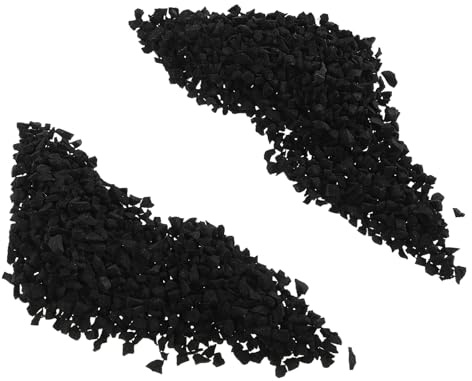 HANABASS Gránulos de Caucho Negro Sistema Avanzado de Drenaje para Relleno de Césped Artificial 1 Kg por Bolsa Seguro para Uso en Césped Deportivo y Áreas de Juego