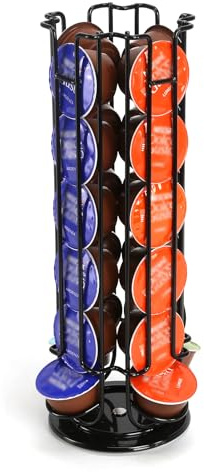 Soportes para Cápsulas -Dispensador capsulas Compatible con Dolce Gusto. | Almacenamiento de Cápsulas de Café, estante giratorio de torre de cápsulas de café, Base antideslizante,Negro.