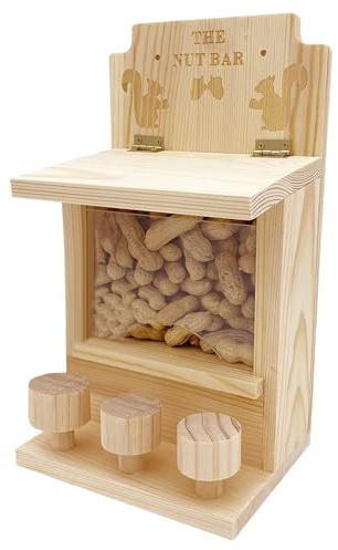 Ekorrbänksmatare, Ekorrmatare för utomhusbruk | Wooden Squirrel Window Feeder Nut Bar Squirrel Feeder - Mångsidig jordekorre matare ekorre matningshus för fönsterbrädan balkong