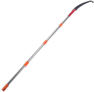 Ausla Podadora de Postes para árboles, Podadora Manual de Ramas de Acero Inoxidable, Altura Extensible de 218 Cm para Uso en Césped y Patio