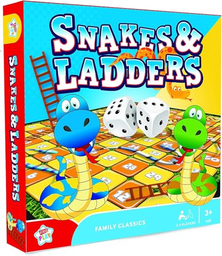 Happium Kids Play Snakes & Ladders Family Classics Board Game 2-6 Players Age 3+