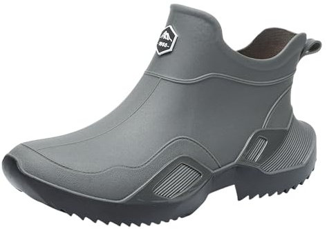 Stivali Chelsea da uomo, alla moda, stivali Wellington per esterni, stivali di gomma, stivali da trekking in tinta unita, stivali impermeabili con suola grossa, in neoprene, antiscivolo, stivali da
