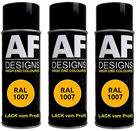 Alex Flittner Designs 3 Spraydosen RAL1007 NARZISSENGELB, glänzend | 3 Spraydosen RAL1007 NARZISSENGELB, glänzend – Ausführung und Lieferumfang gemäß gewählter Angebotsvariante