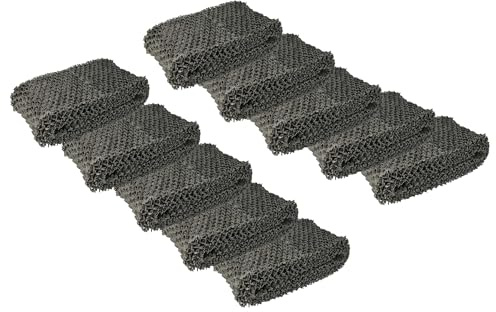 vhbw 10x Filter kompatibel mit Philips HU4813 | HU4816, HU4813/10, HU4811/10, HU4814/10 Luftbefeuchter - Luftfilter, Vliesfilter, Grau