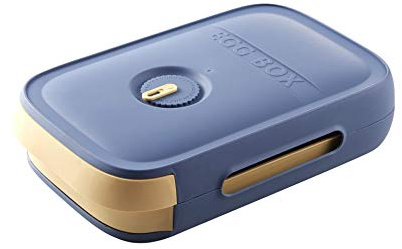 QeeHeng Caja de Almacenamiento de Huevos para Refrigerador, Cajón de Desplazamiento Automático Con Marca de Conservación de Frescura (Azul)