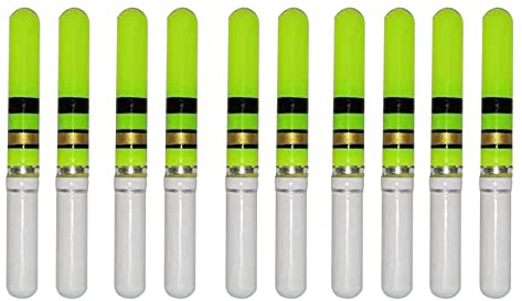 Lot de 10 bâtons lumineux pour feu arrière - Flotteur lumineux LED - Pour la pêche de nuit
