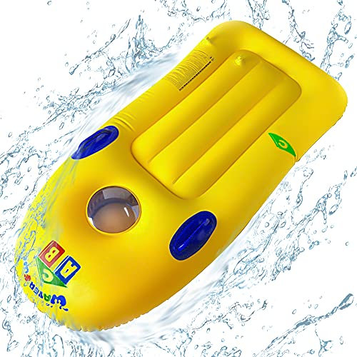 Bodyboard Aufblasbar Hillylolly Schwimmbrett, Surfbrett Bodyboard, Aufblasbares Bodyboard mit Griffen für Wasserrutschbahn, Wasserrutschmatte, Strand, Sprungbrett Pool-110*48cm