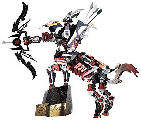 Microworld 3D-Metall-Puzzle, herausfordernde Metallmodell-Kit Halb-Mann Halb Pferd Knight Warrior, DIY-Puzzle-Puzzle-Heimdekor-Handwerksspielzeug für Teenager(Centaurus-Archer)