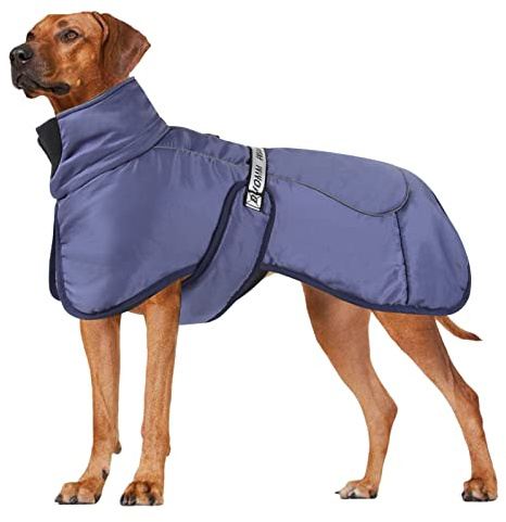 PETCUTE Hundejacke,Wasserdichter Hundemantel,Reflektierende Hund Wintermantel für Kaltes Wetter mit D-Ring,Sicherheitsverriegelung,Warmer Mantel für Hund Indoor & Outdoor Camping Wandern