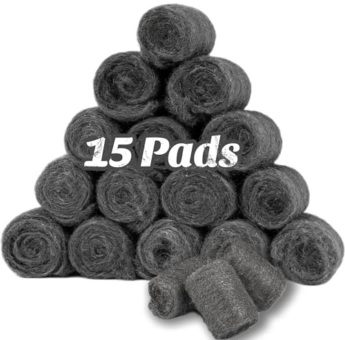 TAFFY'S Steel Wool for Mice Control - 1 Pack of 3×15Ft Steel Wool, Gap Filter for House & Garage - Keep Mice Away from Holes, Siding, Pipeline, Vents in Garden, House, 5.29oz