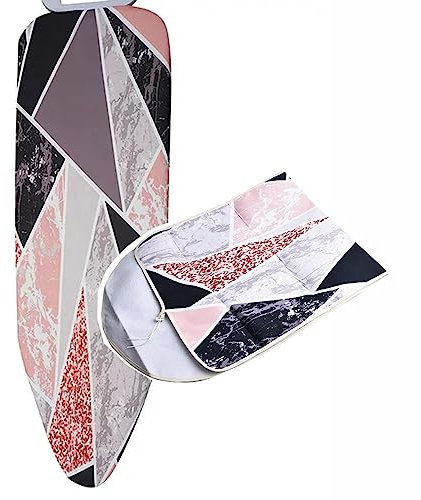 HCZION 50cm Bügelbrettbezug Für Dampfbügeleisen, Ersatzbügeltischbezug Mit Dick Polsterung, Bügelmatte Schutztuch, Extra Breite Bretter, Marmor