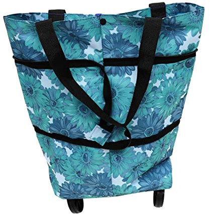 STOBOK Carrello Della Spesa Portatile Con Ruote Borsa Portaoggetti Per La Spesa Carrello Per Borsa A Mano Per Il Mercato