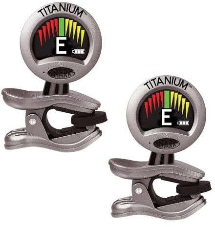 Snarks ST-8 Titanium Rechargeable Guitar Tuner with Super Bright Display Includes USB Charging Cable Pack of 2