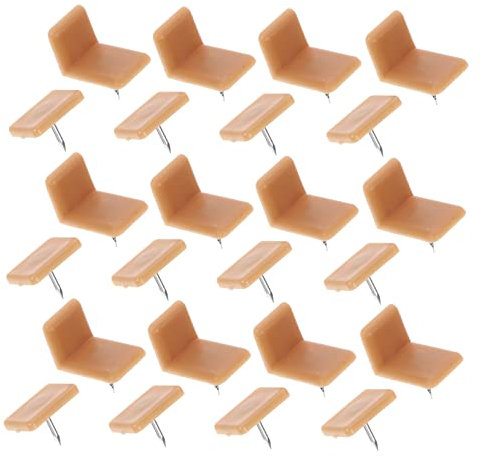 Housoutil 240pcs Glide Replacement Guide Smooth Sliding Furniture Slider Nails for Easy Installation Fits Cabinets and Includes Shaped Sliders