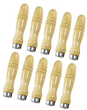 Gadpiparty 10er-packung Mit Holzgriffen Für Feilenschneidwerkzeuge 6 8 Mm Innendurchmesser Stabile Konstruktion Für Kunstprojekte