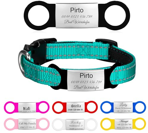 2er Schwarz Silikon Hundemarke mit Gravur zum Aufschieben Personalisiert Hundeanhänger Namensschild für Hundehalsband Haustier Marke Pet Tag ID Anhänger,M