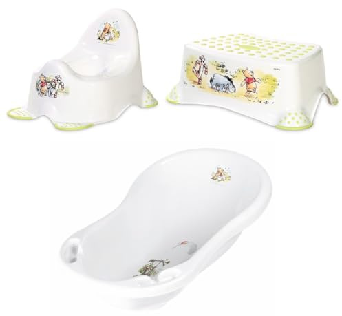 Lorelli Comic-Set Babybadewanne, Töpfchen, Badhocker, ergonomisch, praktisch