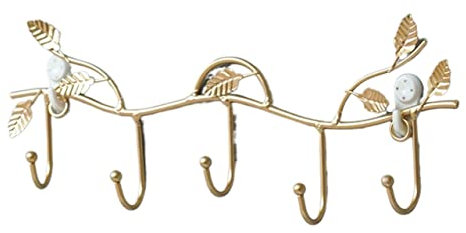 Kleiderhaken Kleiderhaken Wandgarderobe Wandgarderobe, Metallgarderobe, kreativer Wandhaken, kann zu Hause, im Restaurant, im Geschäft oder im Café verwendet werden Hängegarderobe (Farbe: Gold) (D)