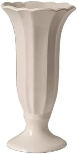 SHGDAIO Vase für Blumen, Vase, Lilie, Keramik, weiß, Blumenarrangement, Ornament, cremefarben, Kunst, europäisches weißes Porzellan, Moderne Wohnkultur (Farbe: weiß)