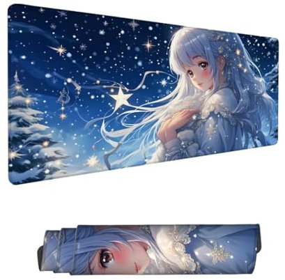 Gaming Mouse Pad 62.99x31.51x0.12in Large Mouse Mat Cute Mouse Pad,Desk Mat Girl Mousepad with Stitched Edges,Keyboard Mat with Water Resist Surface,Improved Precision and Speed,Gifts for Boy Hs-870