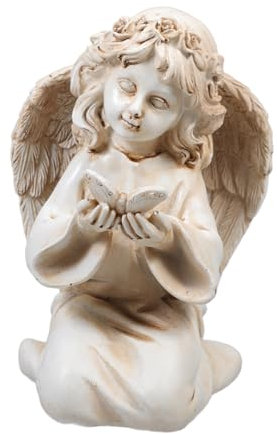 FONDOTIN Statue Ange Classique Décoration Ange Figurine Intérieur Statue De Jardin