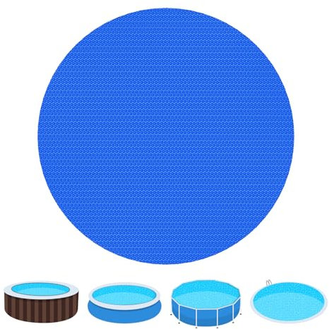 Poolergetic SPA and Hot Tub Bubble Cover - 6 FT Round Hot Tub Thermal Blanket, Circle Heat Retaining Floating Hot Tub Blankets (72 Inch)