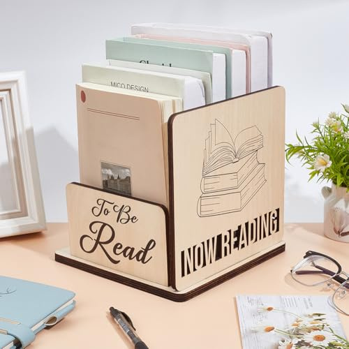 ORIGACH Holz Buchstütze Buchständer Halter für Büro Schule Dekorative Bücherstützen Bookends für Regale Tisch