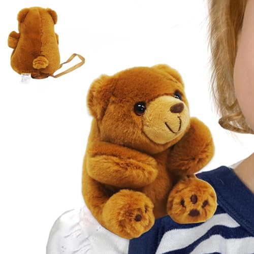 IFHDO Shoulder Plush Bear Magnet, Plush Toy Shoulder, Shoulder Buddies Plush Toys, for Bear Stuffed Animal Interactive Play for Kids Teens Adults Gifts seat cushion