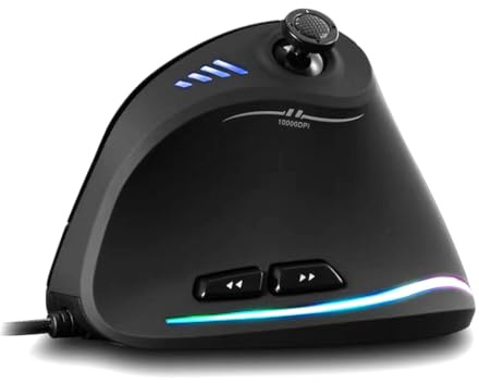 Kalttoy Souris ergonomique filaire verticale de jeu Joystick réglable 10 000 DPI