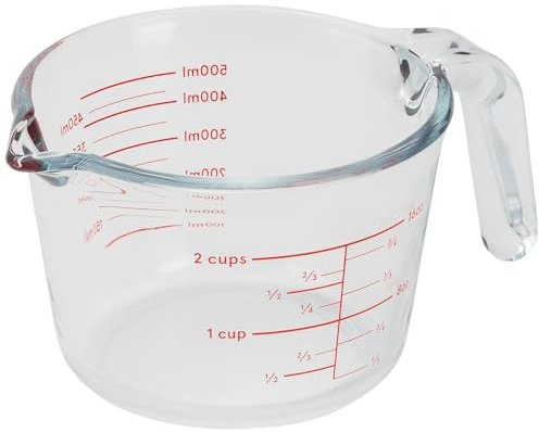 Judge Jarra medidora de cocina, 500 ml, vidrio de borosilicato, resistente al calor y apta para lavavajillas