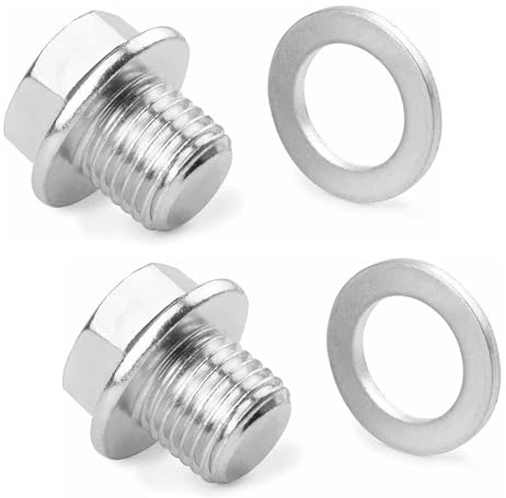 2 Viti Scarico Olio M14x1.5 con Guarnizione - Per Carter Motore Auto/Moto - Utilizzo Manutenzione e Cambio Olio