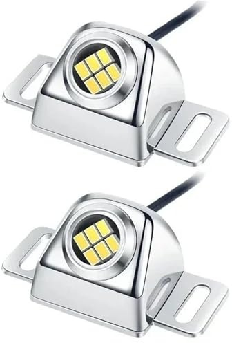 Wjwftcmk Car Indicateur Recul Auxiliaire Haute Luminosité Pour Voiture Camion Feu Arrière Universel À LED 12-24 V(2Piece sliver shell)