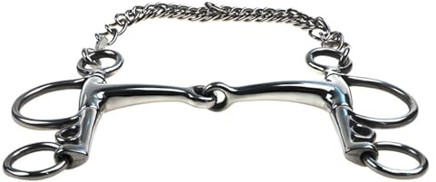 XuQiZZpp Pro-Level - Morso a bocca per cavallo da equitazione, in acciaio inox, resistente alla corrosione, con leva liscia per migliorare l'equitazione