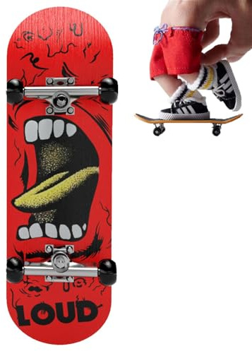Mini skateboard per bambini e adulti – Deck in legno d'acero con assi in lega | Tastiera realistica giocattolo per trucchi, allenamento, regali di festa e decorazione da scrivania