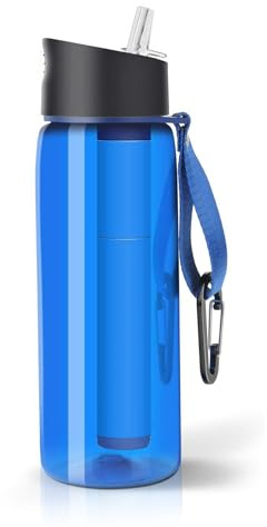 Water Purifier Bottle Kettles with Filter Outdoor Camping Sports Survival Filter Filtration Purifier for Travel Survival Drinking