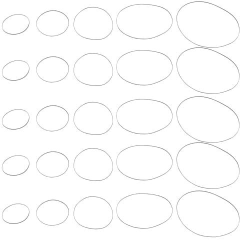 VICASKY Ersatz Gummiriemen 60 Stück 0,5mm Quadratisch für Kassettenrekorder und Plattenspieler Gemischte Größen 40 100mm für Reparatur und Wartung von Kassettenspielern