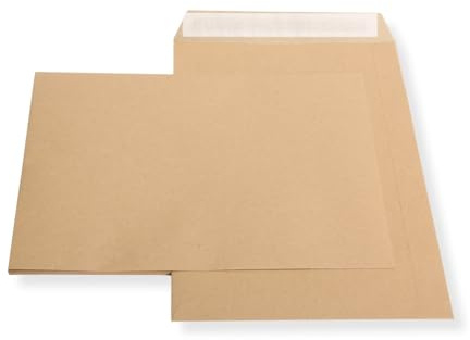 500 St. Versandtaschen Briefumschläge B4 braun haftklebend ohne Fenster 250x353 mm HK