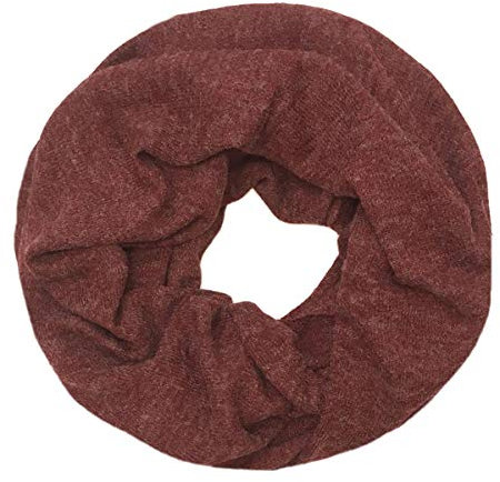 WANSSY® Loop-Schal Damen Rundschal Schlauch-Schal Feinstrick warm kuschelig hochwertige Verarbeitung Geschenkidee für Frauen und Mädchen (Weinrot)