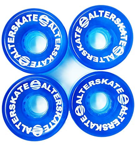 Alterskate Longboard Cruiser 65 mm 78a Rollen (transluzentblau)