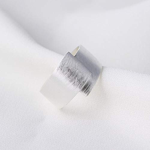 LCDIUDIU Einstellbare Ring Frauen,S925 Sterlingsilber Moderne Breite Minimalistisch Gebürstet Asymmetrisch Mode Verstellbarer Offener Knöchel Schwanzring Fingergelenk Zehenring Schmuck Für Frauen