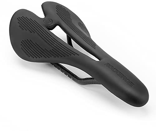ROCKBROS Bike Seat Lightweight Carbon Fiber Bike Saddle Comfortable Road Bike Seat Bicycle Accessories for Men Women Pneumatic Cycling Saddle Cushion Shock Absorbing for Road MTB Mountain Bikes