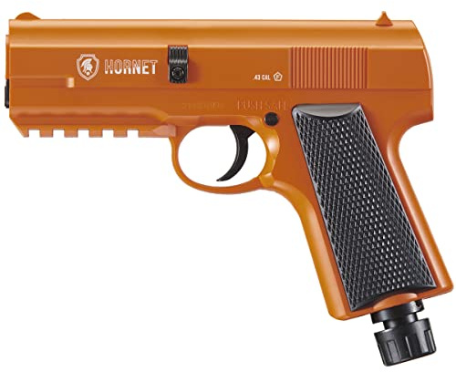 Pepper Gun Air Self Defense 0.43 Caliber CO2 Non Blowback, Less Lethal, Home & Personal Defense, Police Grade Pepper Projectile Gun - Orange