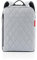 reisenthel classic backpack M rhombus light grey - durchdachter Rucksack, modernes Design mit Netzrücken - rechteckiger Boden für Stabilität