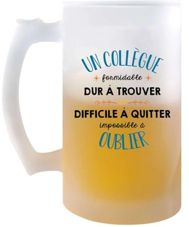 Planetee Chope de bière Formidable Collègue Homme | Idée Tasse Cadeau Travail Boulot Métier Retraite Collègue Pinte cervoise