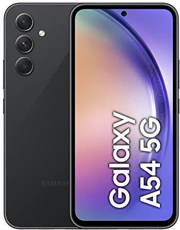 Samsung Galaxy A54 5G, Android Smartphone, 6,4 Zoll Dynamic AMOLED Display, 5.000 mAh Akku, 128 GB/8 GB RAM Handy in Awesome Graphite inkl. 30 Monate Herstellergarantie [Exklusiv bei Amazon]