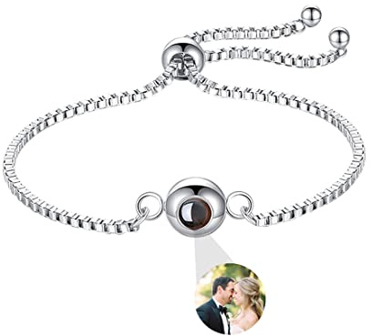 ASD Jewerly Personalisiertes Armband mit Bild innen, Bild Armband personalisiertes Foto, Foto-Armband angepasstes Bild für Frauen/Männer Geburtstag für Paar/bester Freund/Tier