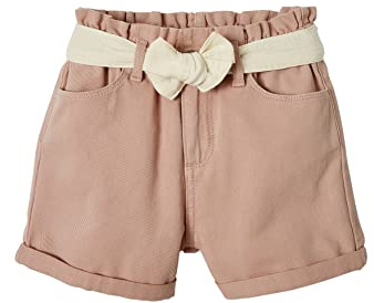Vertbaudet Mädchen Paperbag-Shorts mit Stoffgürtel pfirsich 146/152