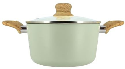 MENASTYL - Faitout 20cm Colorama Céladon - En Aluminium - Revêtement antiadhésif en céramique - Tous feux dont induction