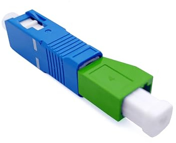 Elfcam - Adattatore in fibra ottica per FRITZ! Box, Singlemode Simplex LC/APC femmina su SC/UPC maschio, conversione di interfaccia in fibra per SFP, OTDR, VFL e multimetro, 1 pezzo